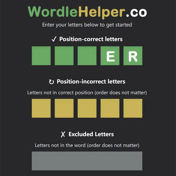 5-letter words ending in er