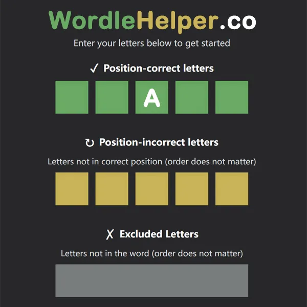 5-letter words with a in the middle