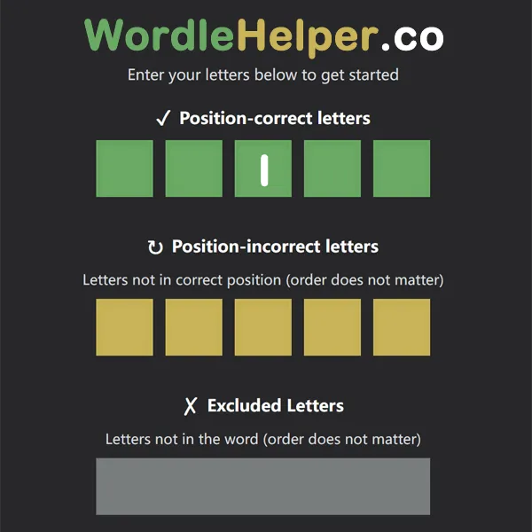 5-letter words with i in the middle