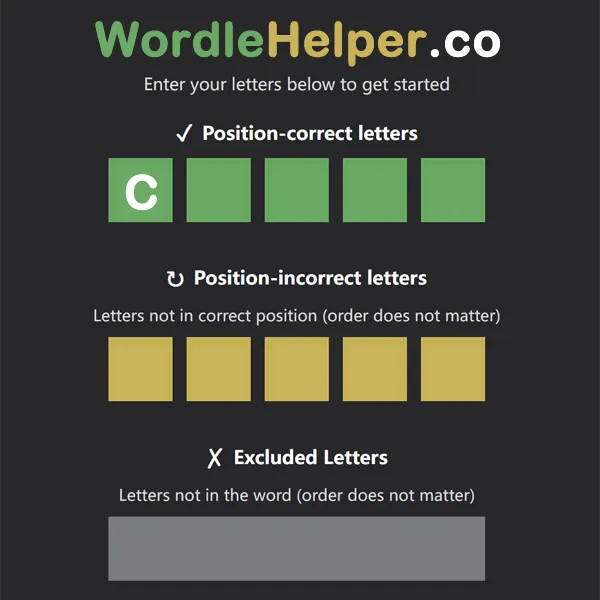 5-letter words starting with c