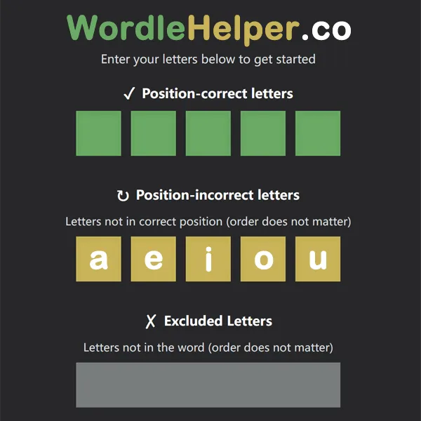 5-letter words with 3 vowels